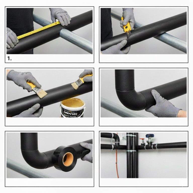 Armaflex Camper Ausbau Anleitung Anwendung von schwarzem Material zur Isolierung von Fahrzeugwänden.